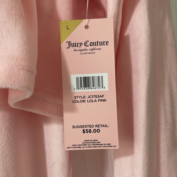 NWT Juicy Couture pink sleep set size large - Picture 3 of 7